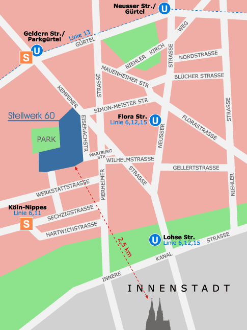 Umgebungsskizze Stellwerk 60